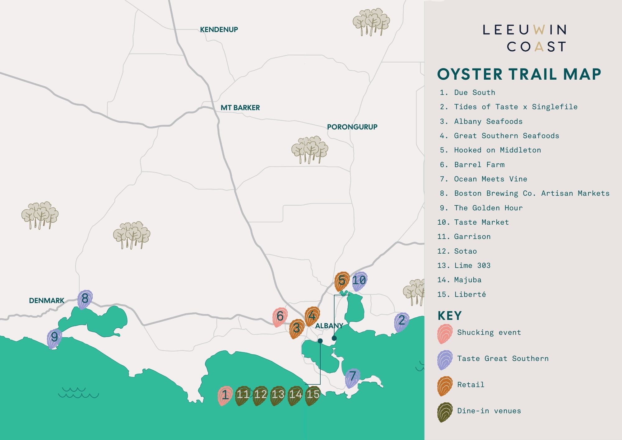 LEEUWIN COAST ALBANY ROCK OYSTER TRAIL